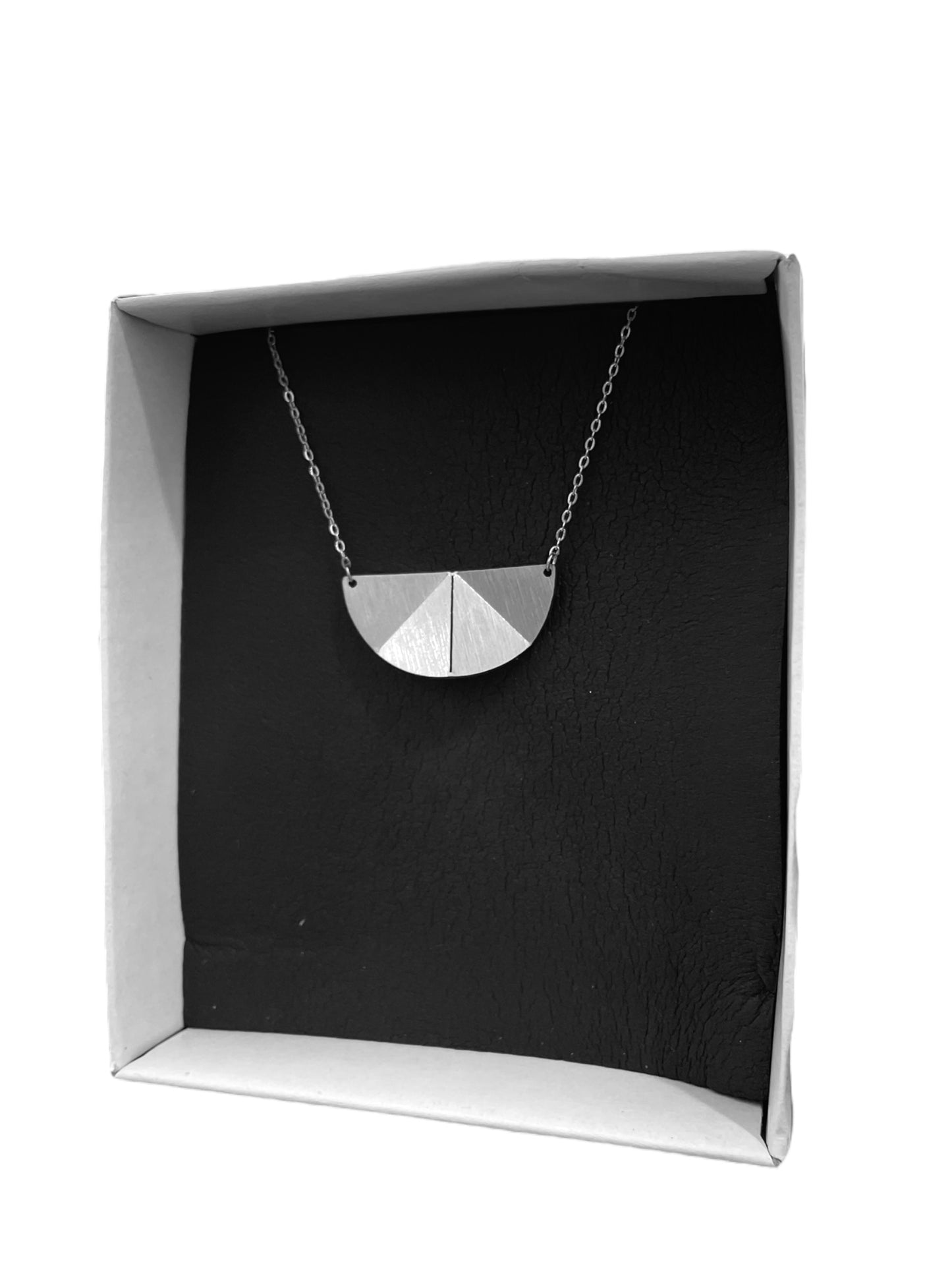 Origami Half Orange Chain Necklace