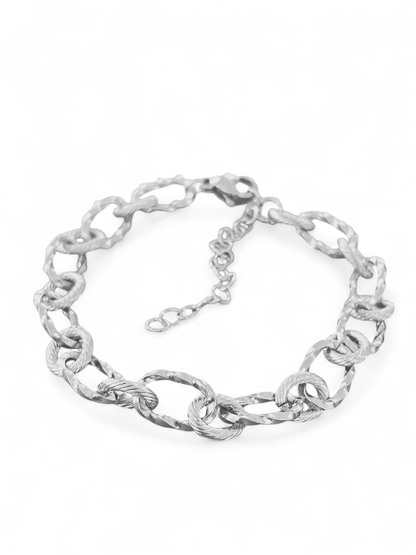 Bracelet Steel Chain Oval Twisted Links