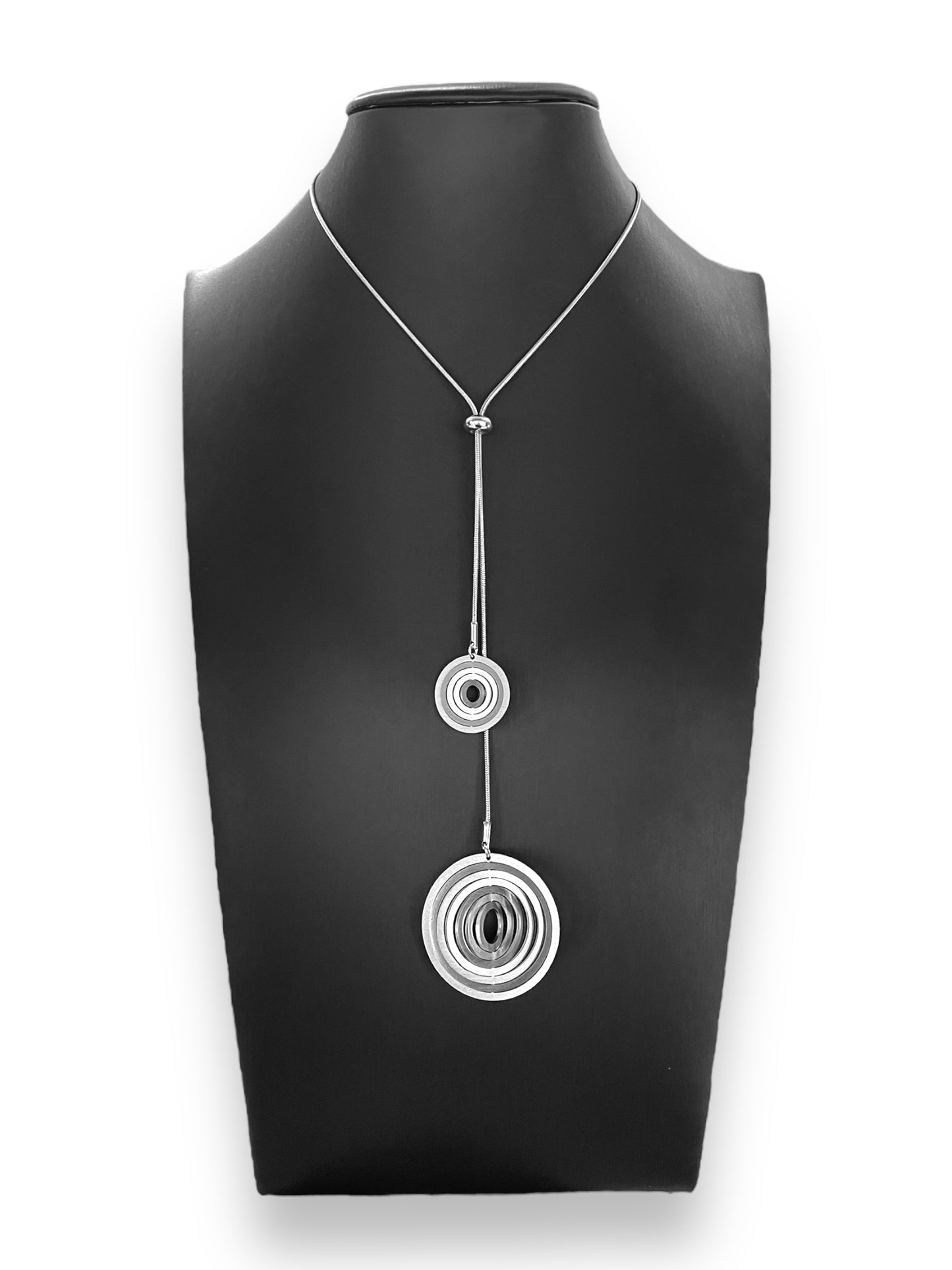 Double Adjustable Steel Pendant Illusion Circles