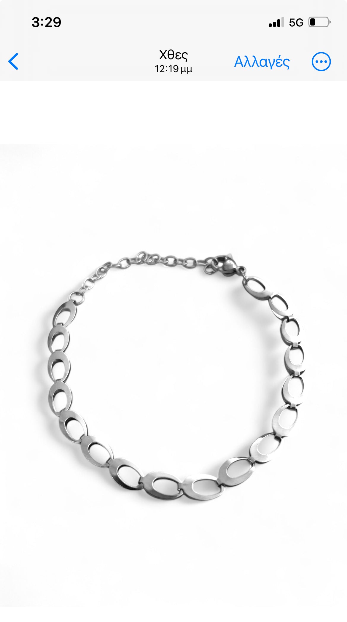 Ellipse Steel Chain Bracelet