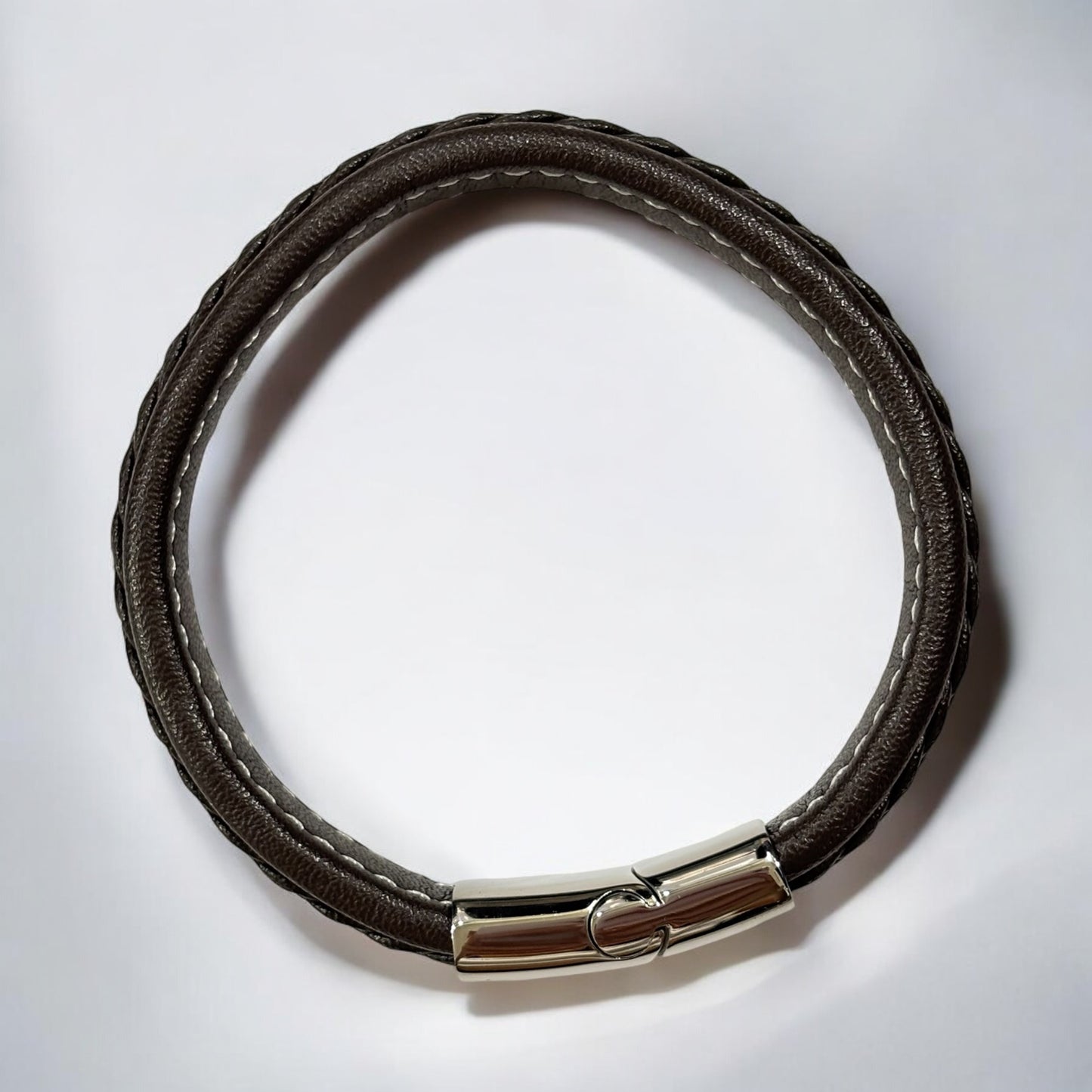 Men's Brown Leather XL Bracelet