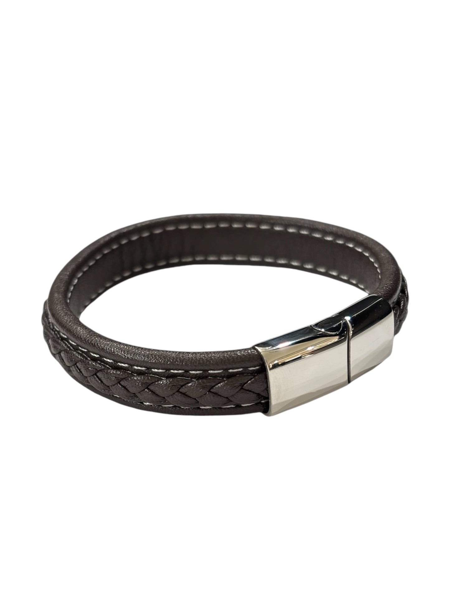 Men's Brown Leather XL Bracelet