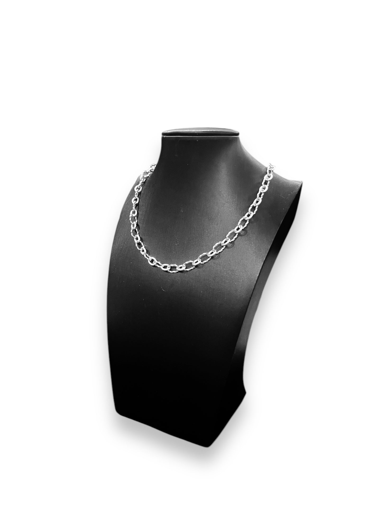 Necklace Steel Chain circles with glitter