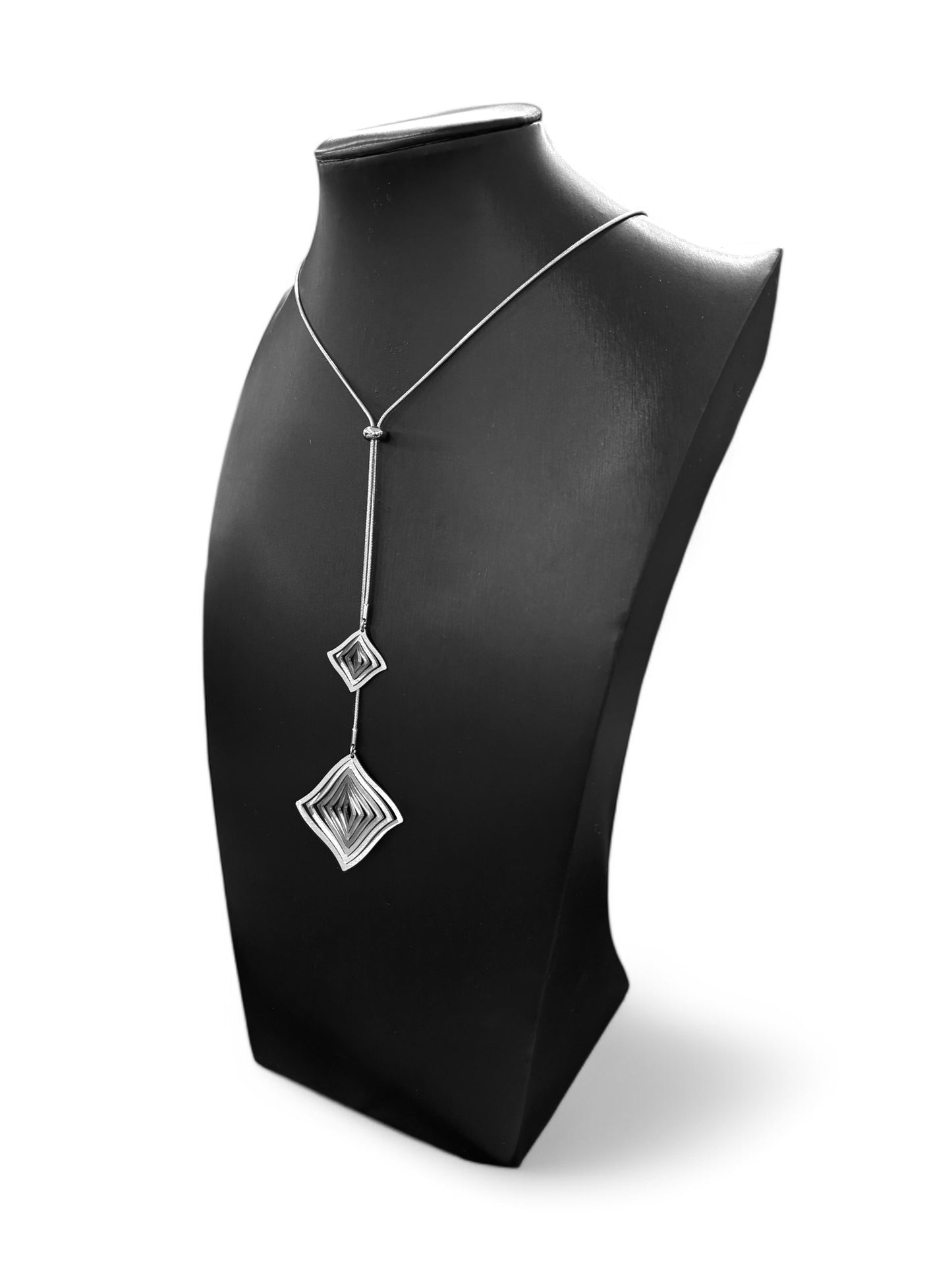 Double Adjustable Steel Pendant Illusion Squares