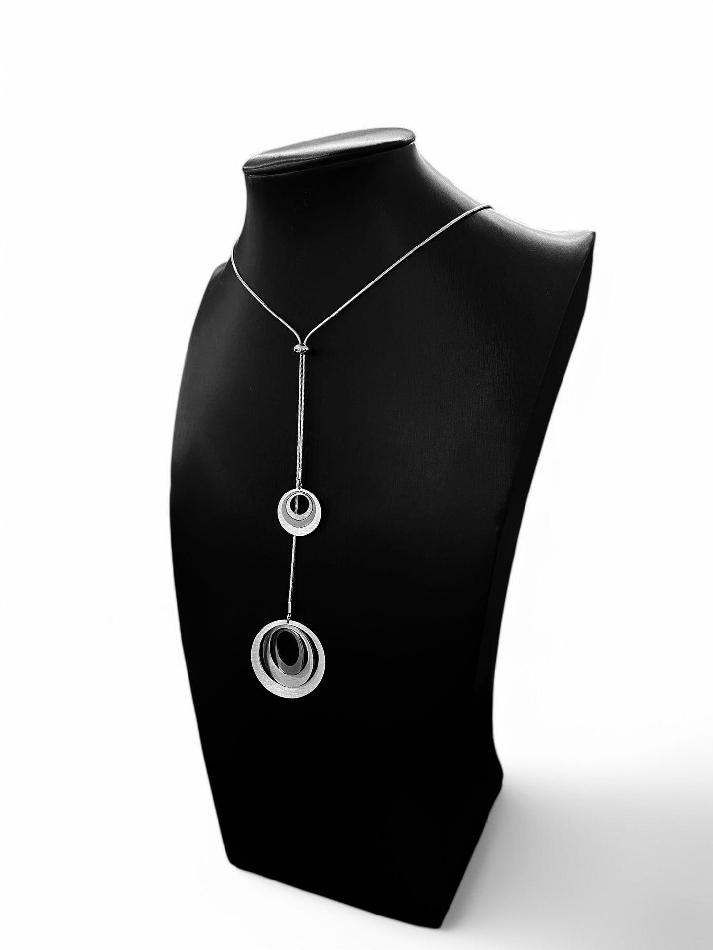 Double Adjustable Steel Pendant Double Elegant Circles