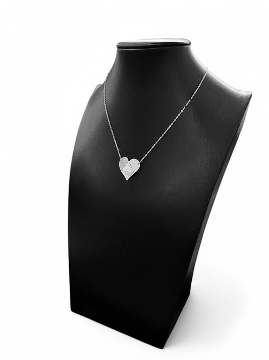 Κολιέ με αλυσίδα Origami Heart