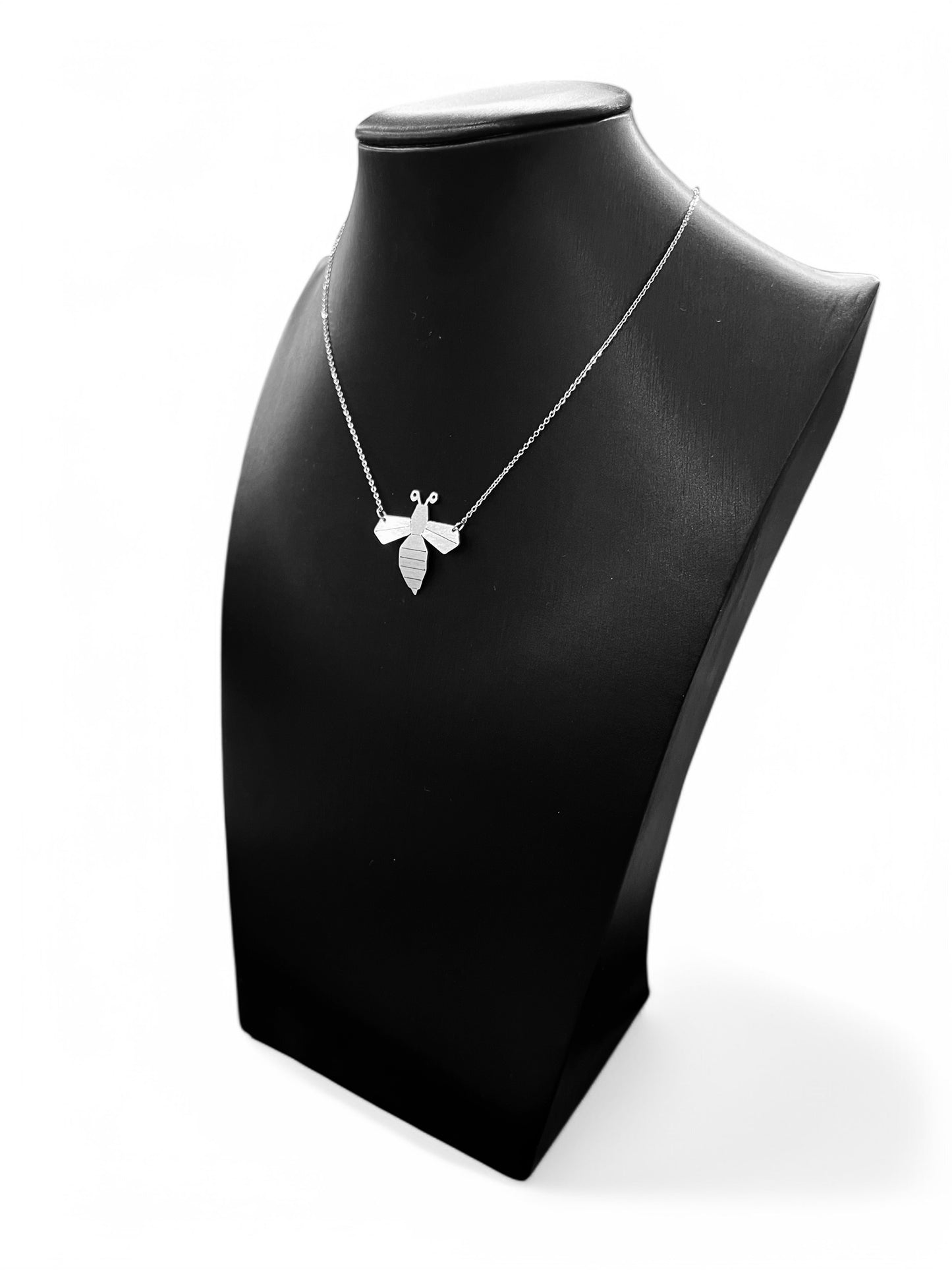 Origami Bee chain necklace