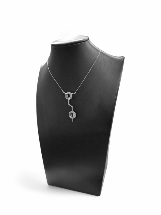 Κολιέ με αλυσίδα Illusion Wine Molecule