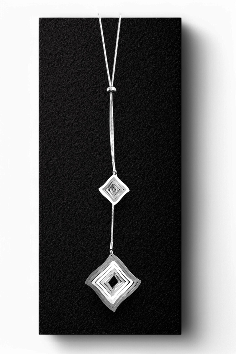Double Adjustable Steel Pendant Illusion Squares