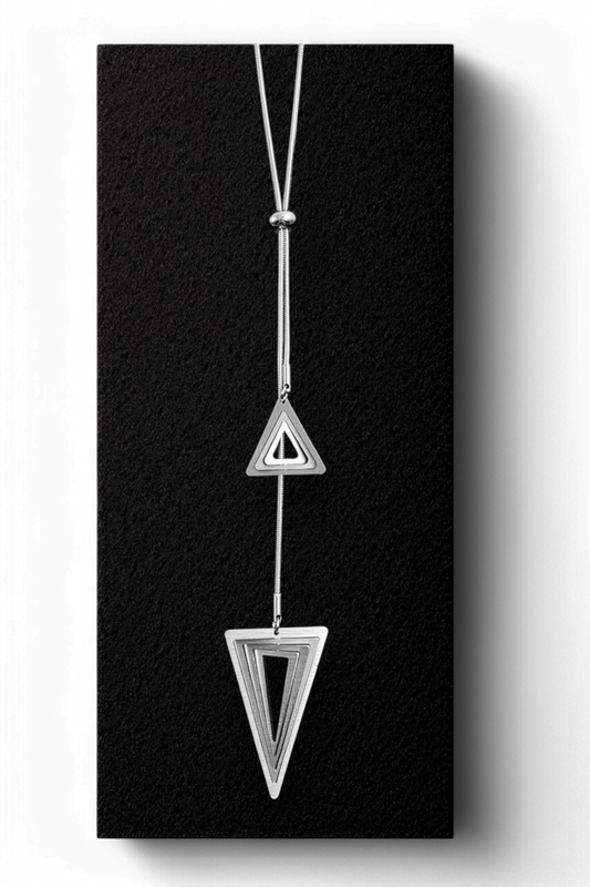 Double Adjustable Steel Pendant Illusion Triangles