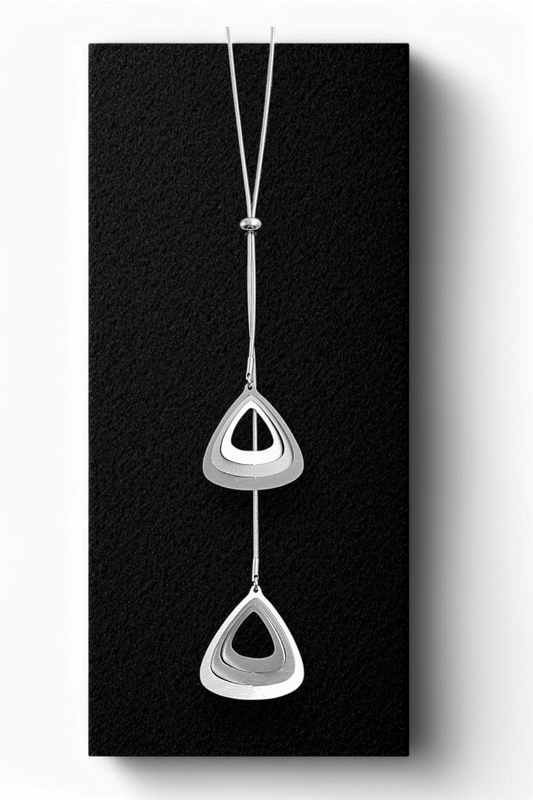 Double Adjustable Steel Pendant Elegant Triangle