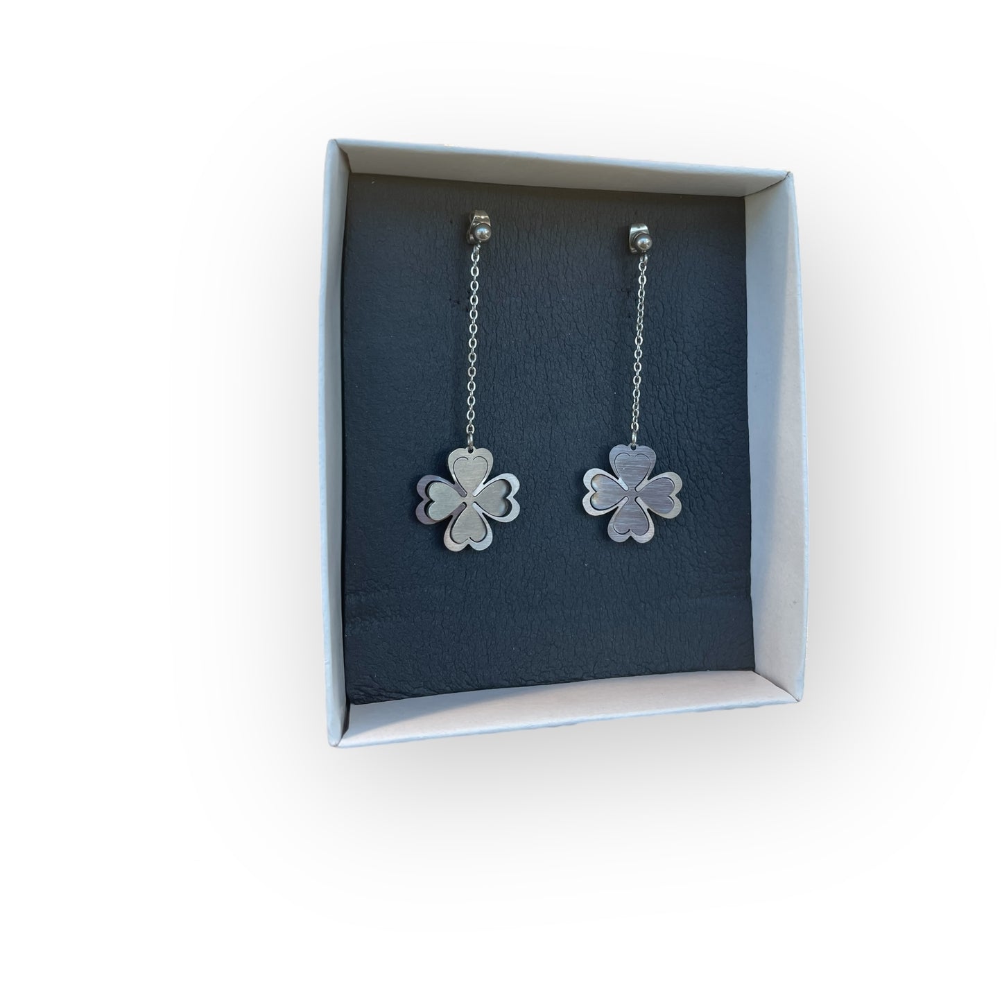 Falling Four Leaf Clover Earrings