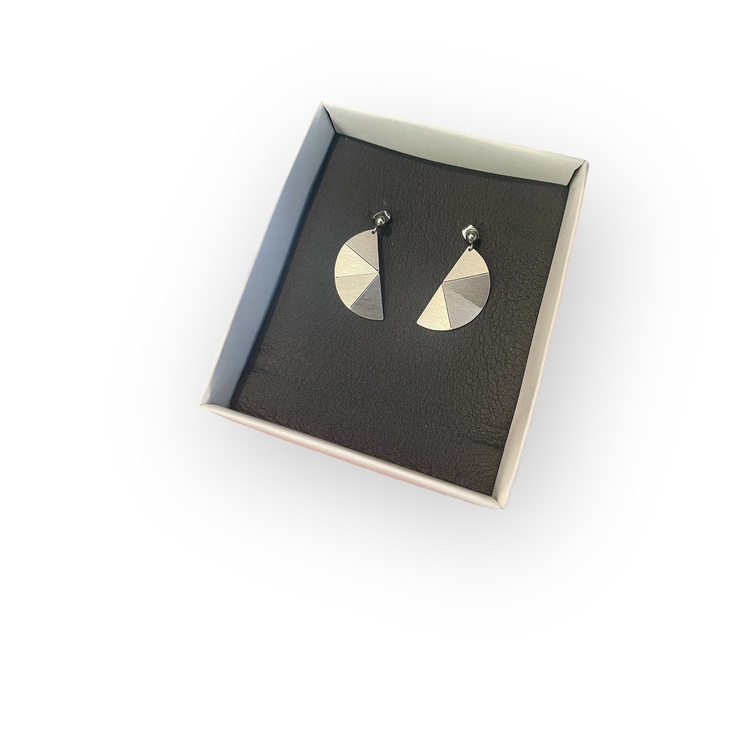 Origami Half Orange Earrings