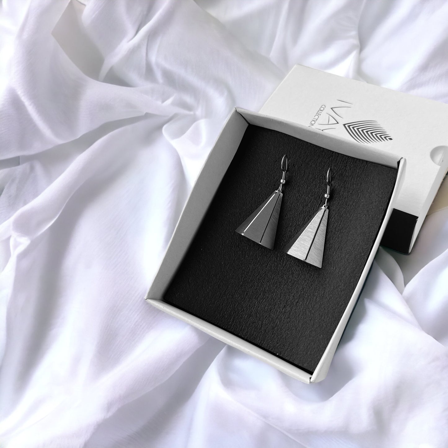 Origami Pyramid Earrings