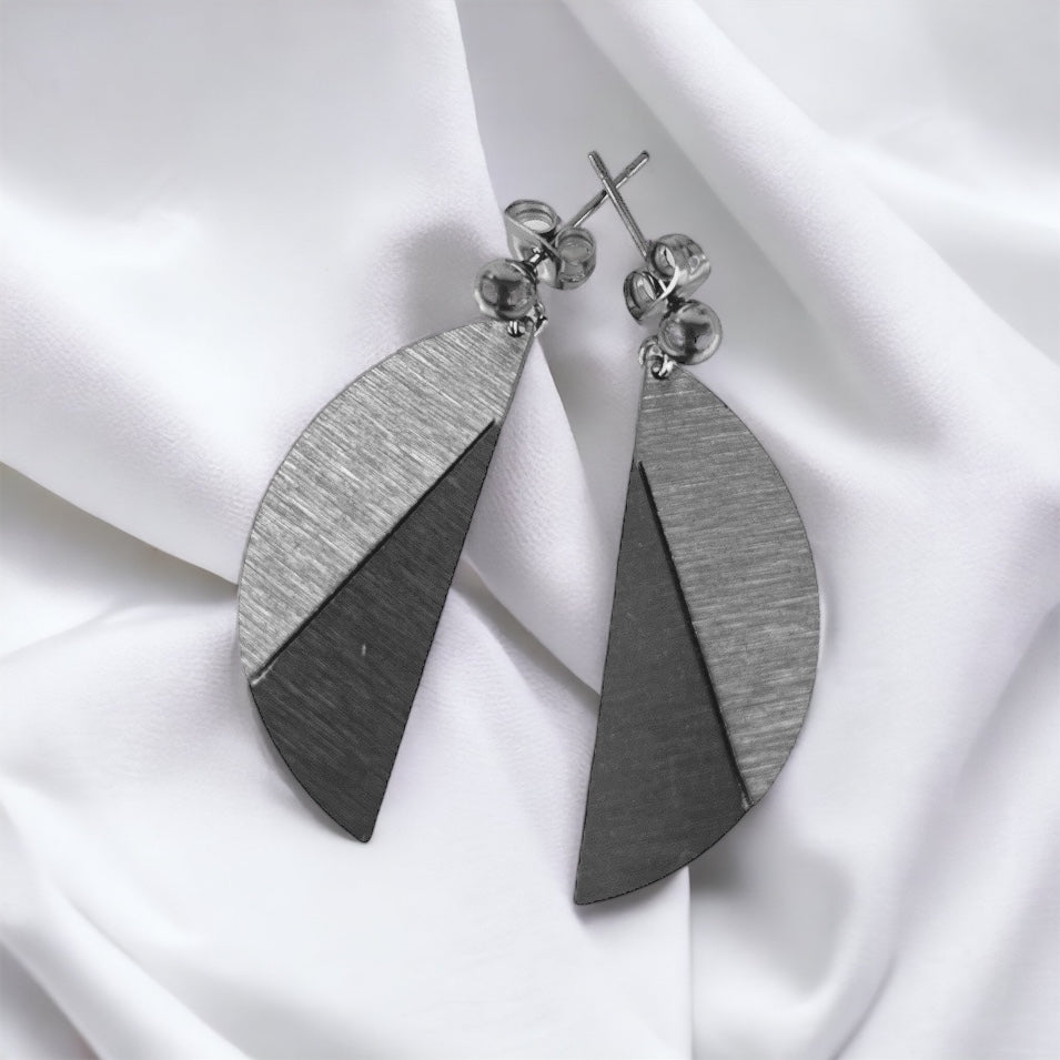 Origami Half Circle Earrings