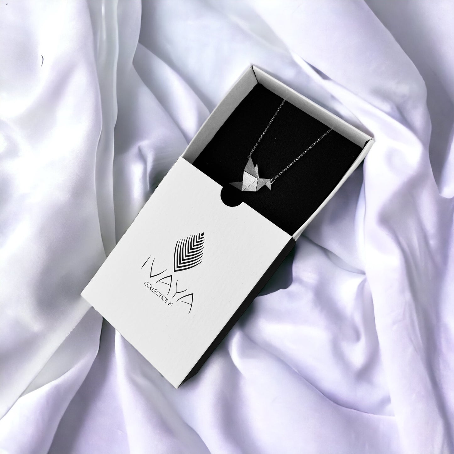 Κολιέ με αλυσίδα Origami Bird