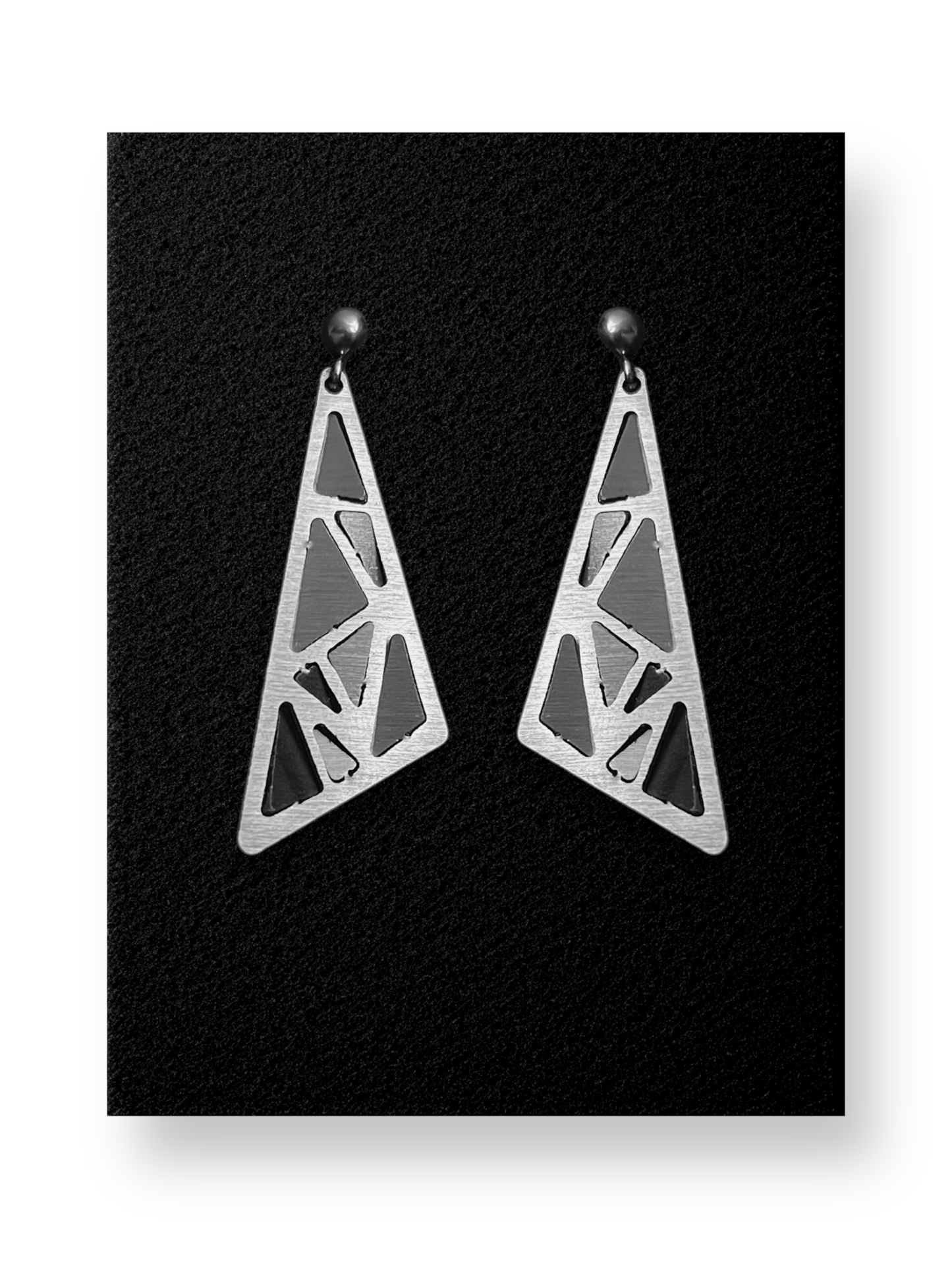 Mosaic Asymetric Triangles Earrings