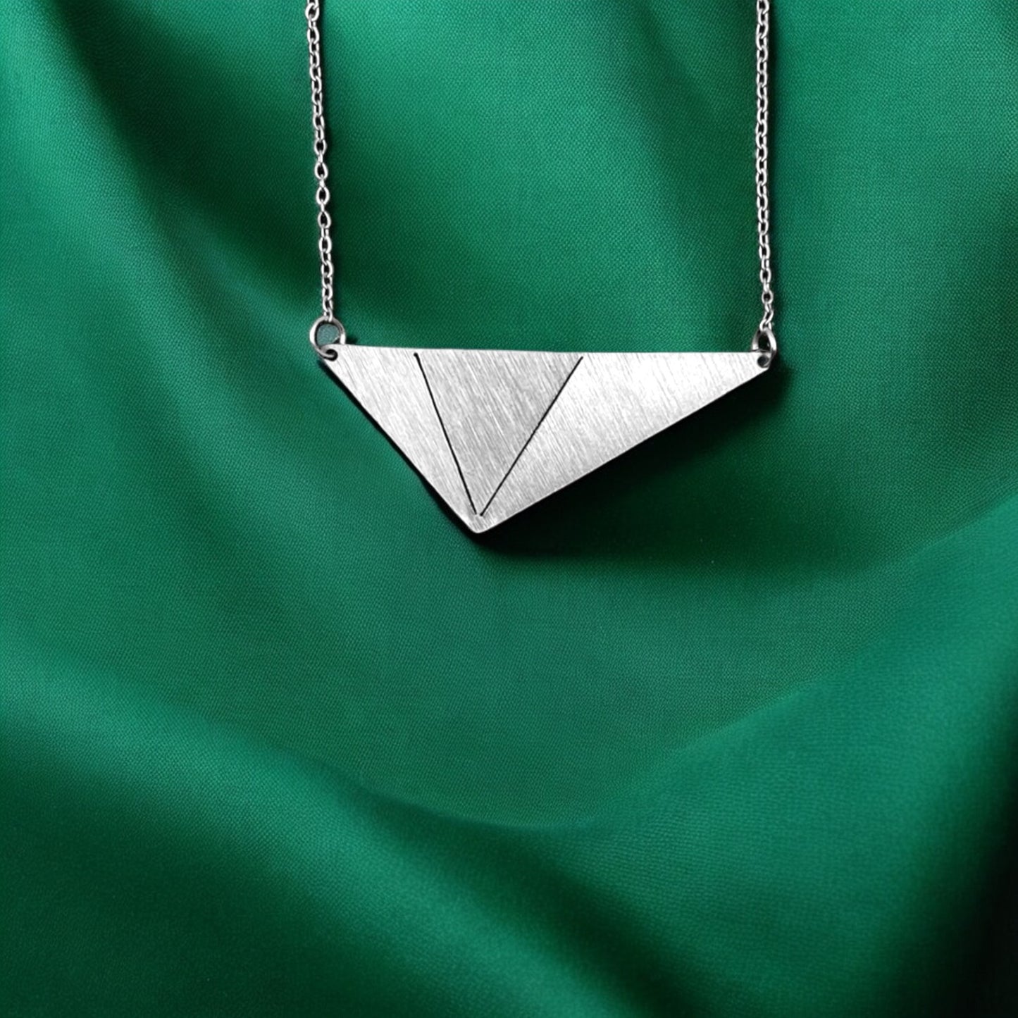 Origami Triangle Chain Necklace