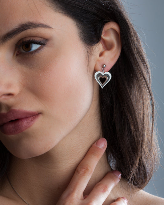 Σκουλαρίκια Illusion Love Hearts mini