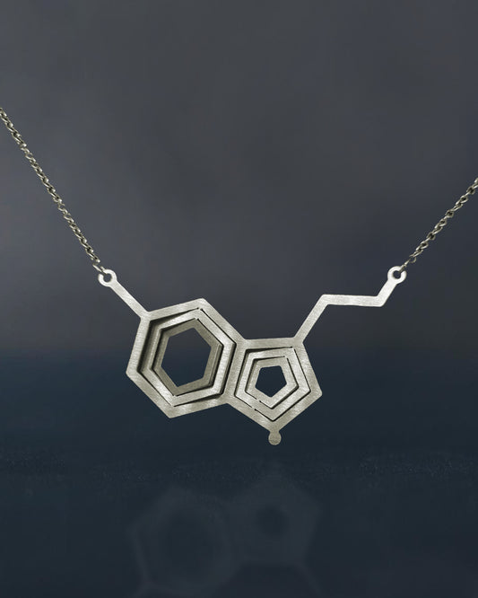 Κολιέ με αλυσίδα Illusion Serotonin Molecule