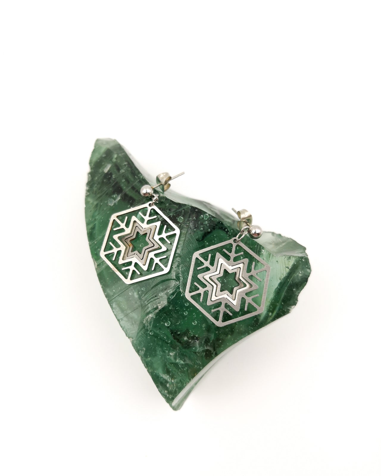 Illusion Snowflake mini earrings