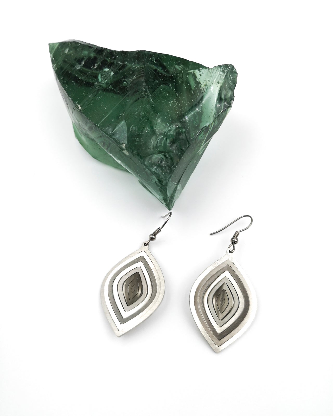 Illusion Leaf mini earrings
