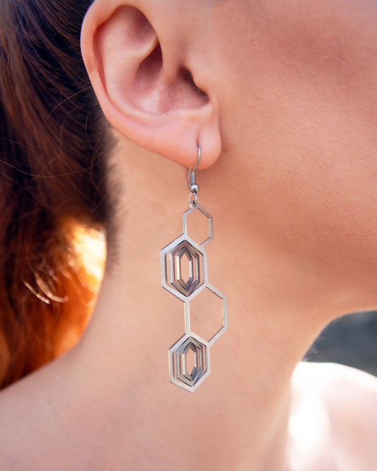 Illusion Honeycomb Earrings