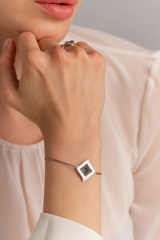 Illusion Rhombus Chain Bracelet