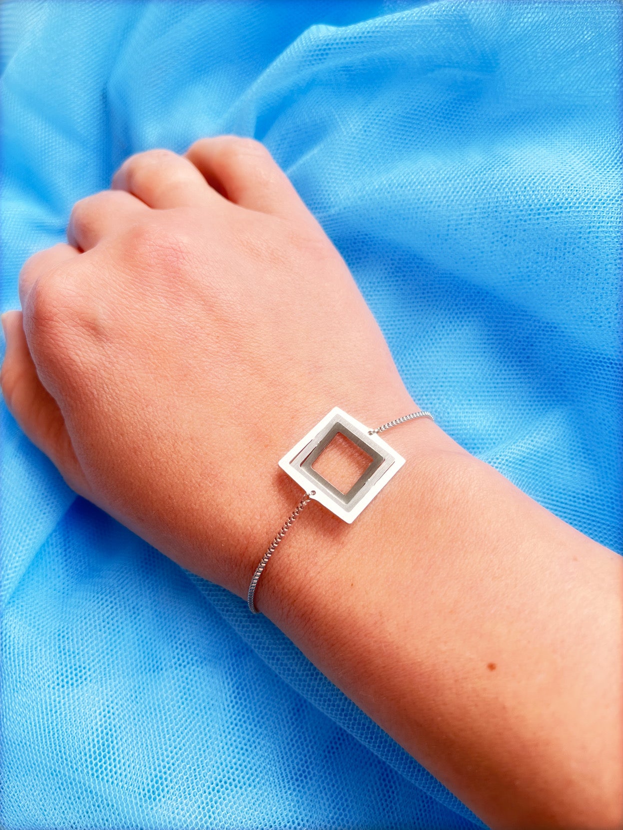 Βραχιόλι με αλυσίδα Illusion Square