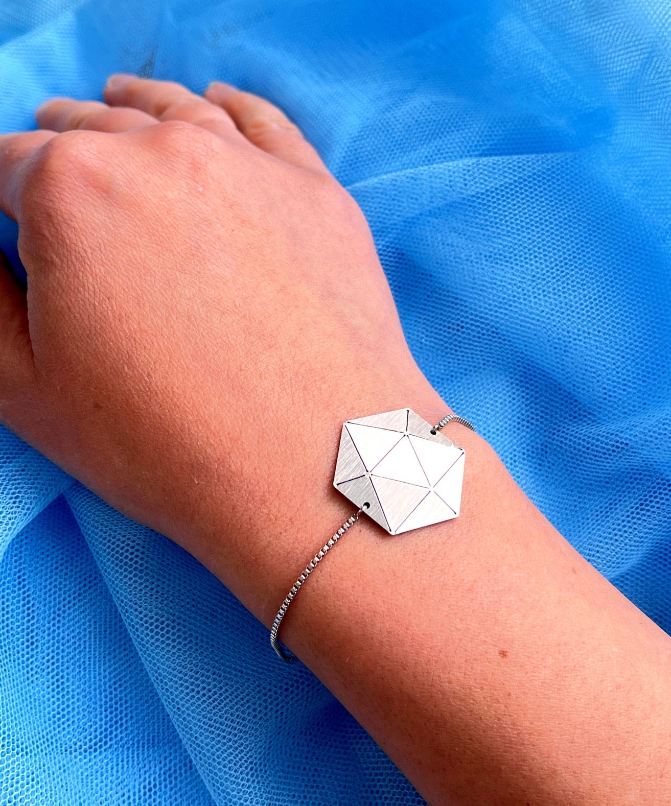 Origami Polygon Chain Bracelet