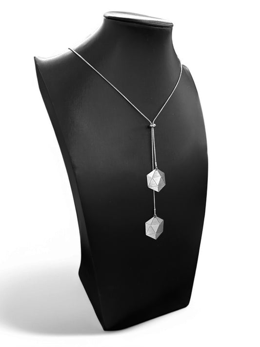 Double Adjustable Steel Pendant Origami Polygons