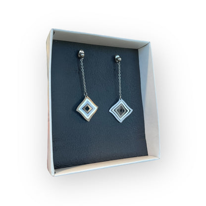 Illusion Rhombus mini earrings