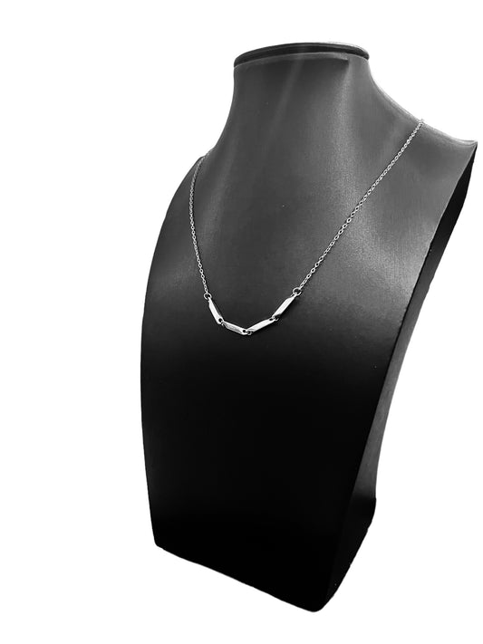 Elegant Steel Chain Bar Necklace