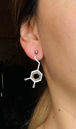 Σκουλαρίκια Illusion Dopamine Molecule