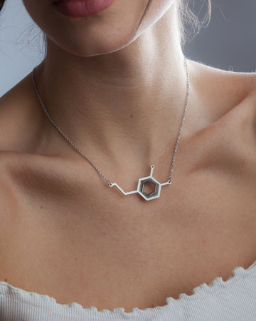 Κολιέ με αλυσίδα Dopamine Molecule