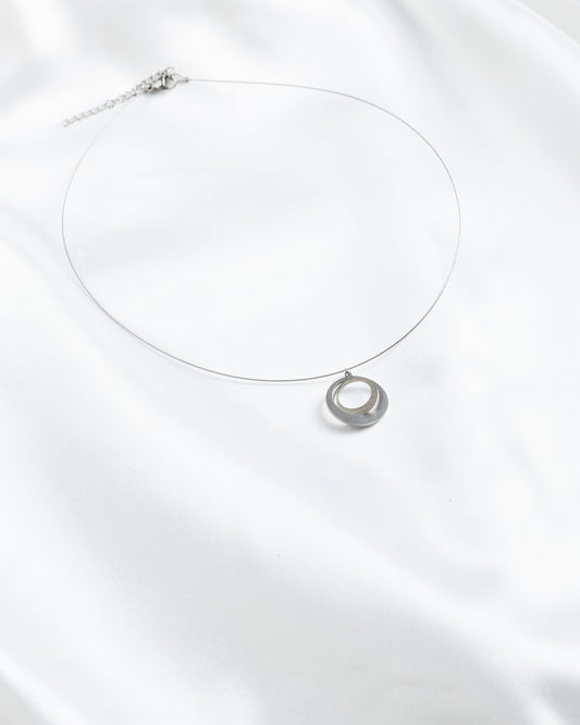 Elegant Circle steel wire necklace
