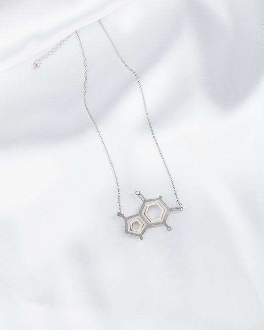 Κολιέ με αλυσίδα Illusion Caffeine Molecule