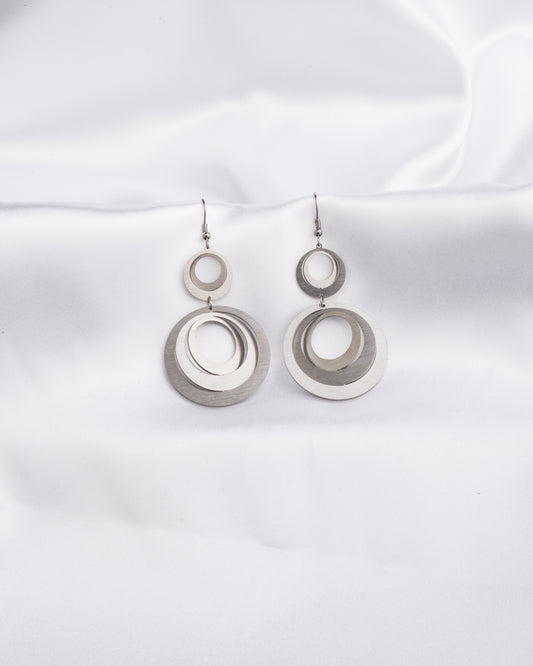 Elegant Double Circles Earrings