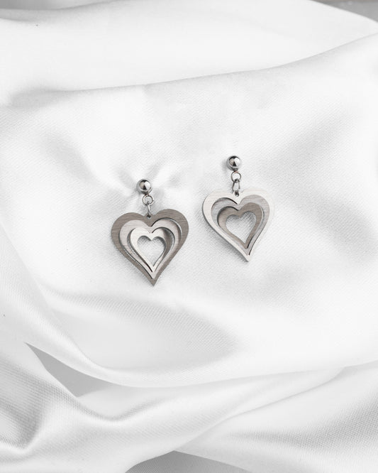 Σκουλαρίκια Illusion Love Hearts mini