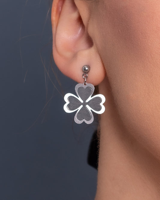 Σκουλαρίκια Elegant Four Leafs Clover